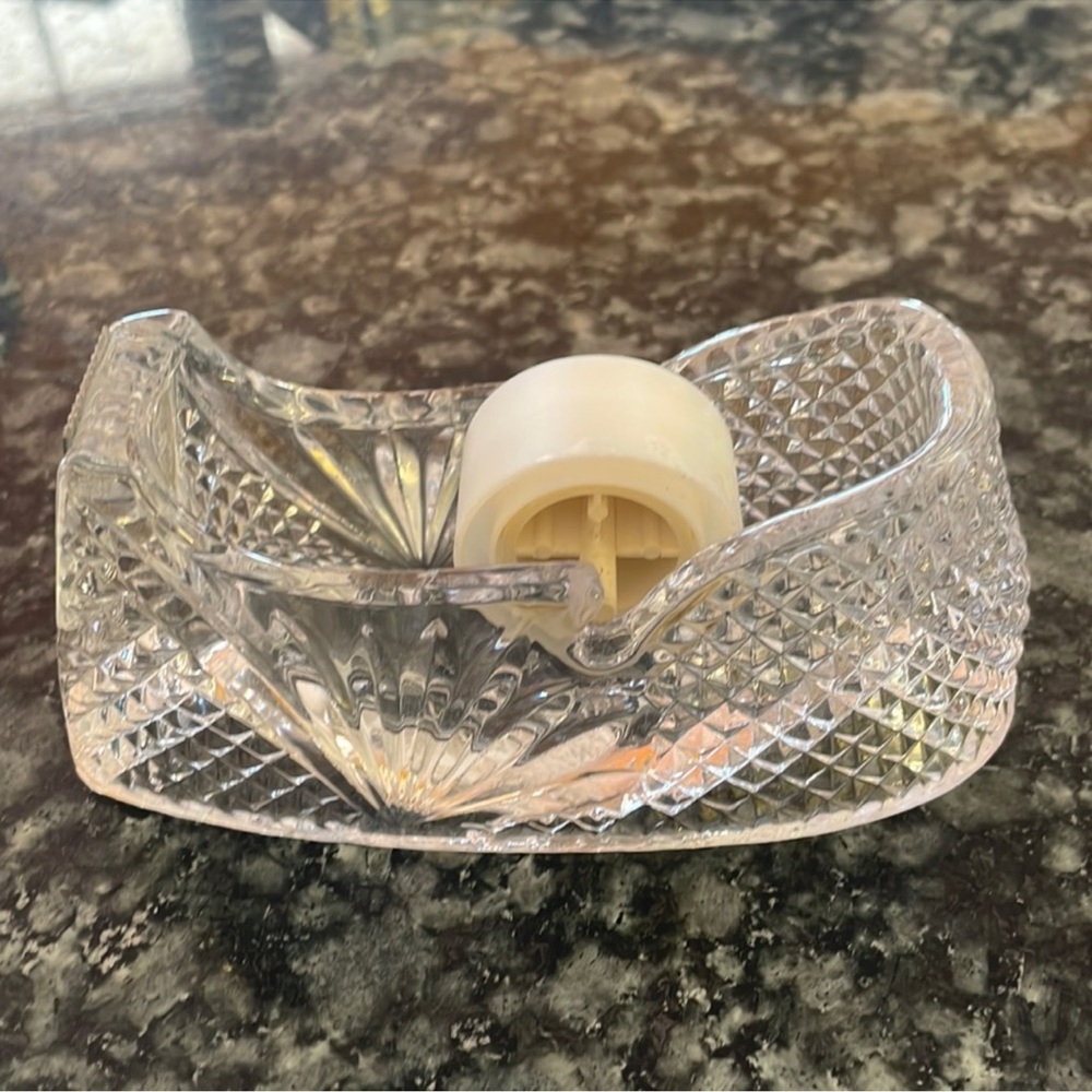 VINTAGE Godinger Legends 24% Lead Crystal Tape Dispenser